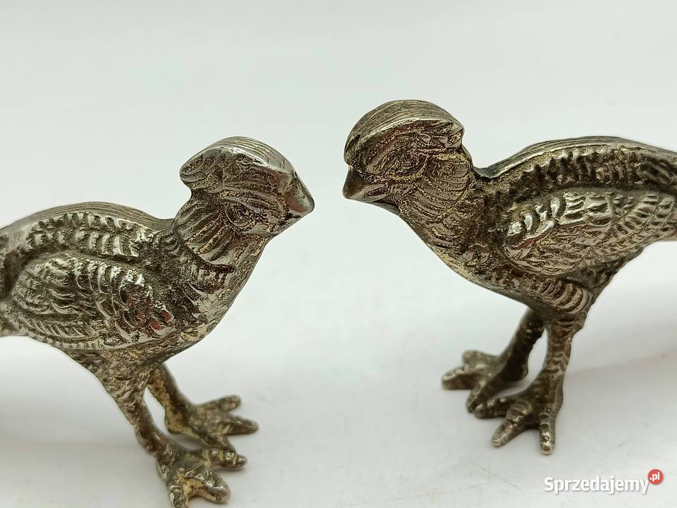 Dwa metalowe ptaki koguty bażanty na spacerze lubelskie Zamość