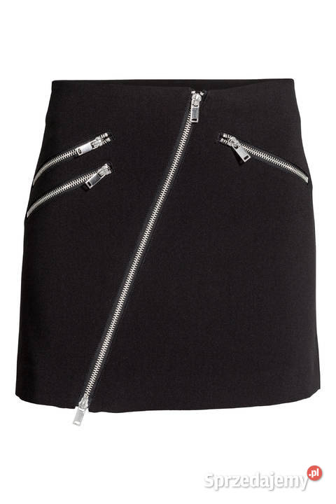 czarna spódniczka spódnica HM xxs 32 zip zamek czarny Toruń