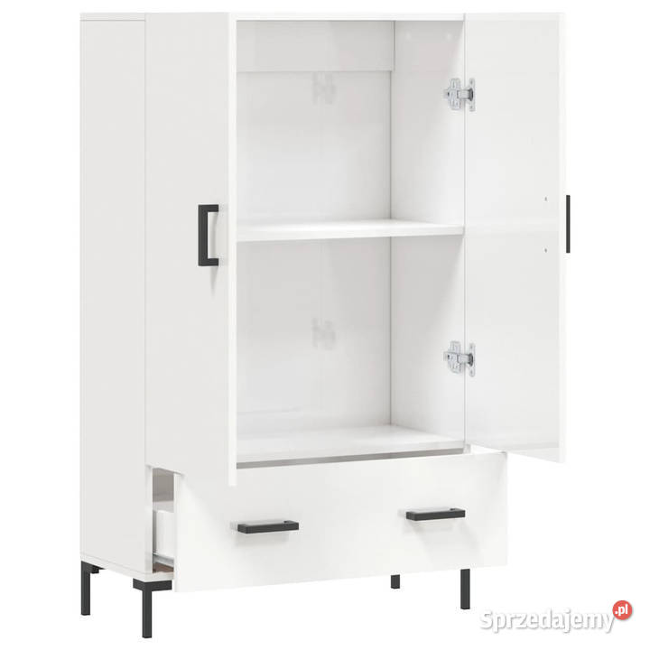 Wysoka szafka biała z połyskiem 695x31x115 Warszawa
