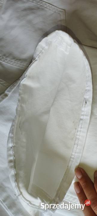 spodnie ASOS DESIGN Tall Białe elastyczne jeansy Długie Zamość