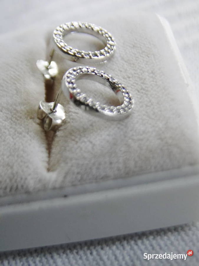 Piękne subtelne kolczyki srebro 925 mazowieckie