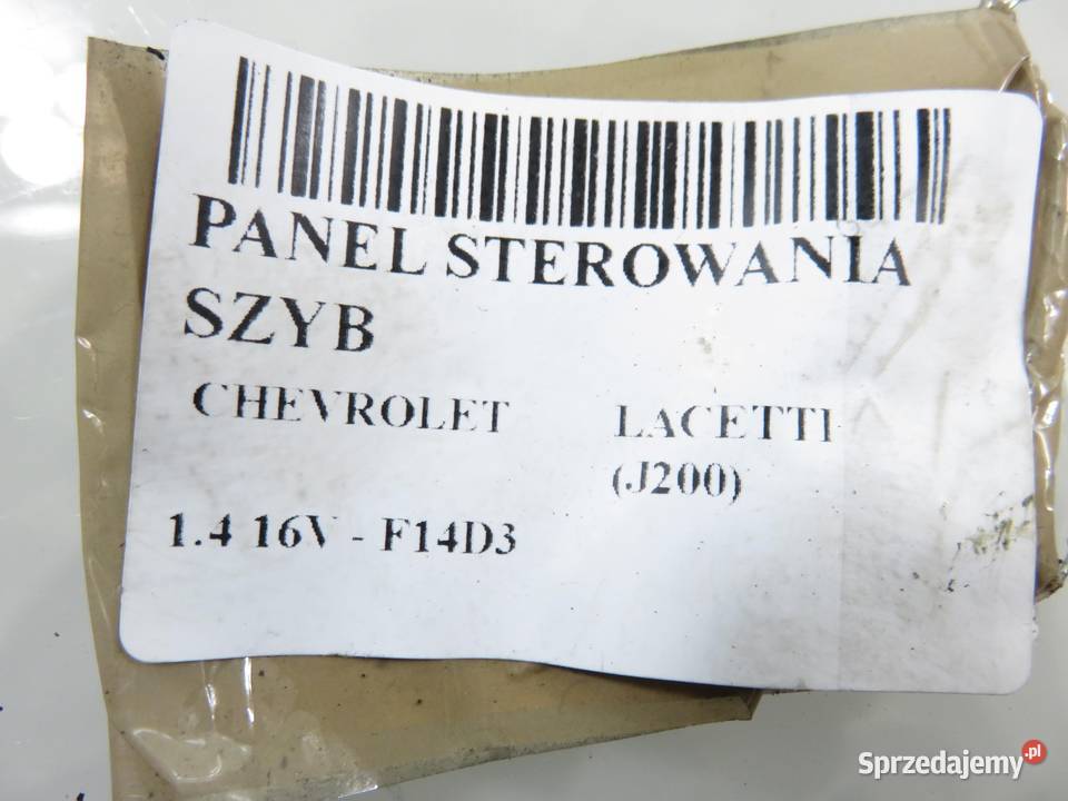 PANEL SZYB CHEVROLET LACETTI 621W04780 osobowe
