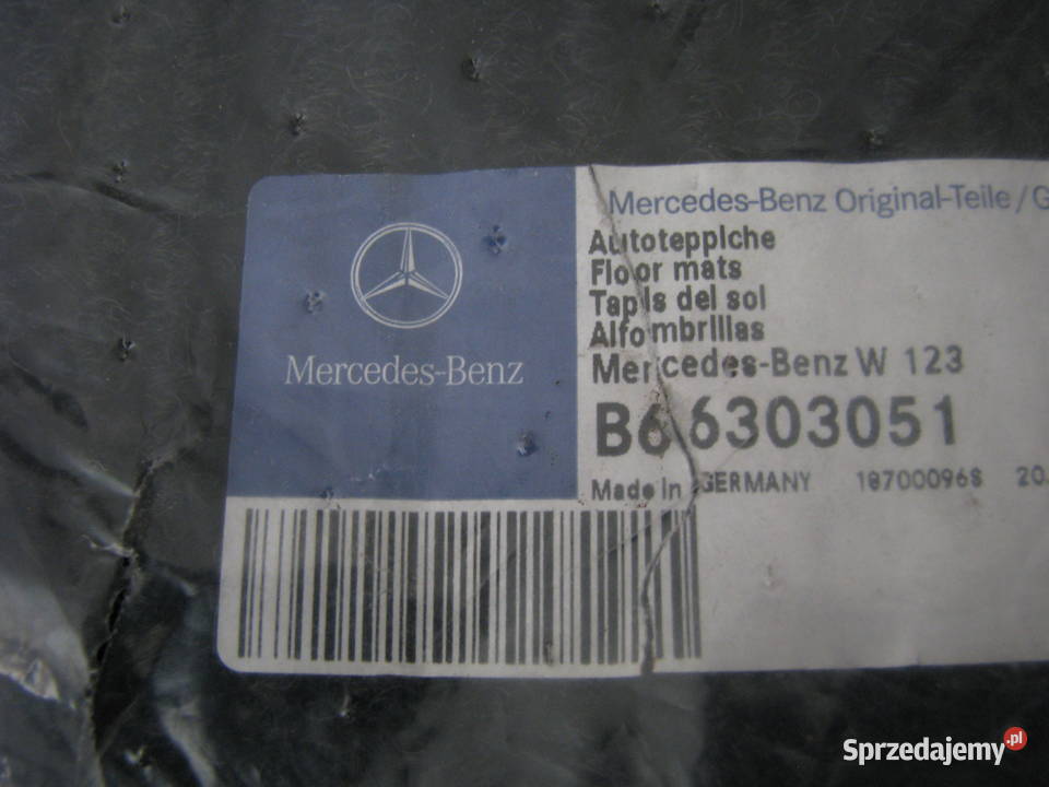 Nowe dywaniki rypsowe Mercedes 123 oryginał Zielona Góra