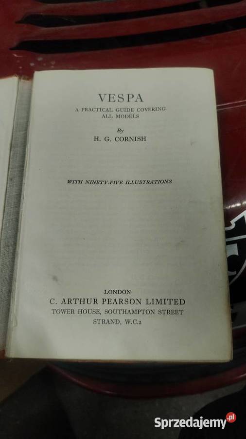 Vespa oryginalna książka obsługi 1957 Kończyce