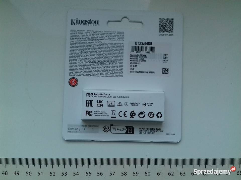 Pamięć USB pendrive 64GB Kingston Data Traveler Dyski, napędy i nośniki Bydgoszcz