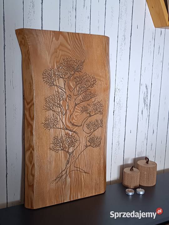 Złote Drzewo w Jesionie Obraz Żywica Live Edge Żywiec