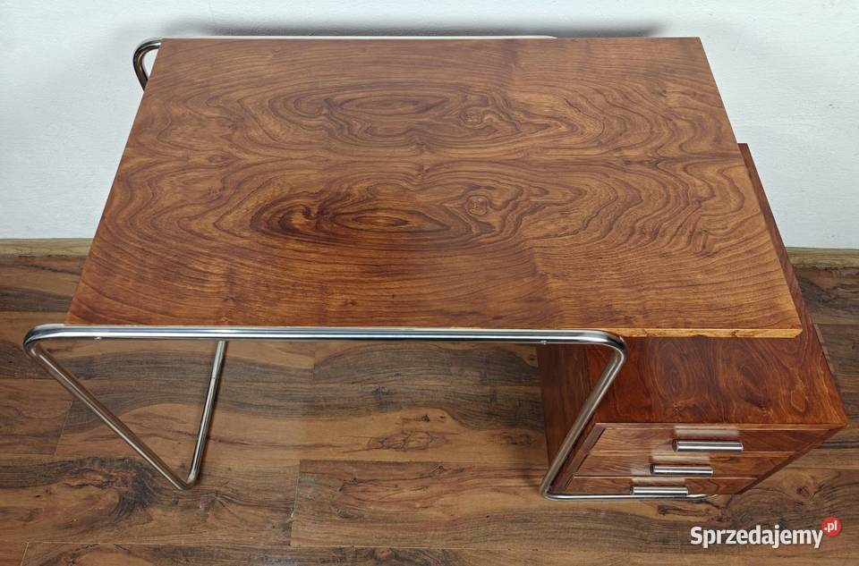 Biurko Bauhaus Art Deco Chrom Czereśnia małopolskie Kraków