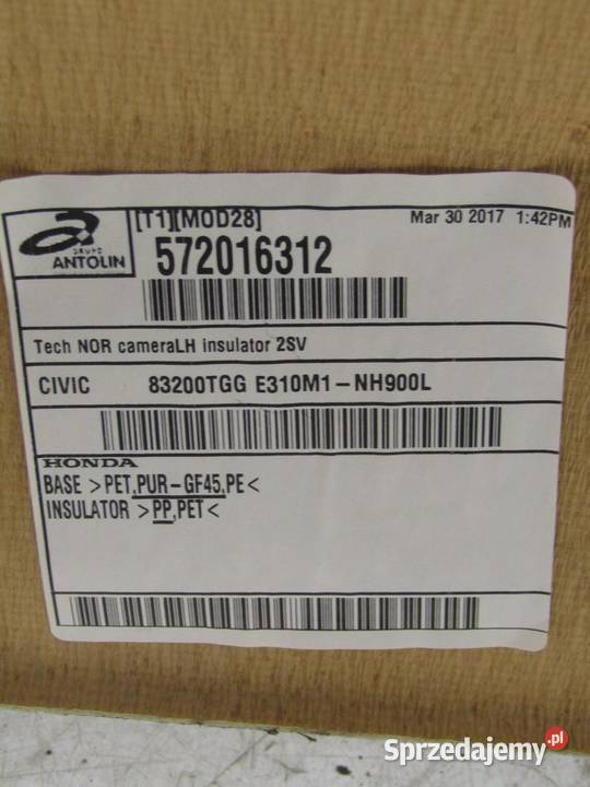 PODSUFITKA SUFIT CZARNY HONDA CIVIC X