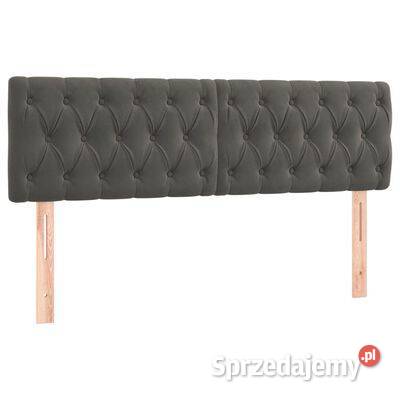 vidaXL Zagłówki do łóżka 2 ciemnoszary 80x7x7888