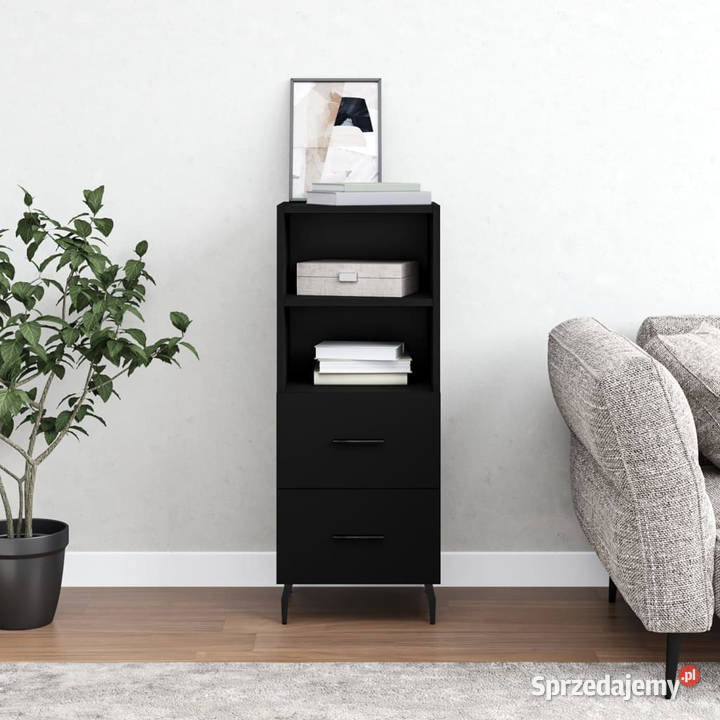 Szafka czarna 345x34x90 materiał drewnopochodny sprzedam