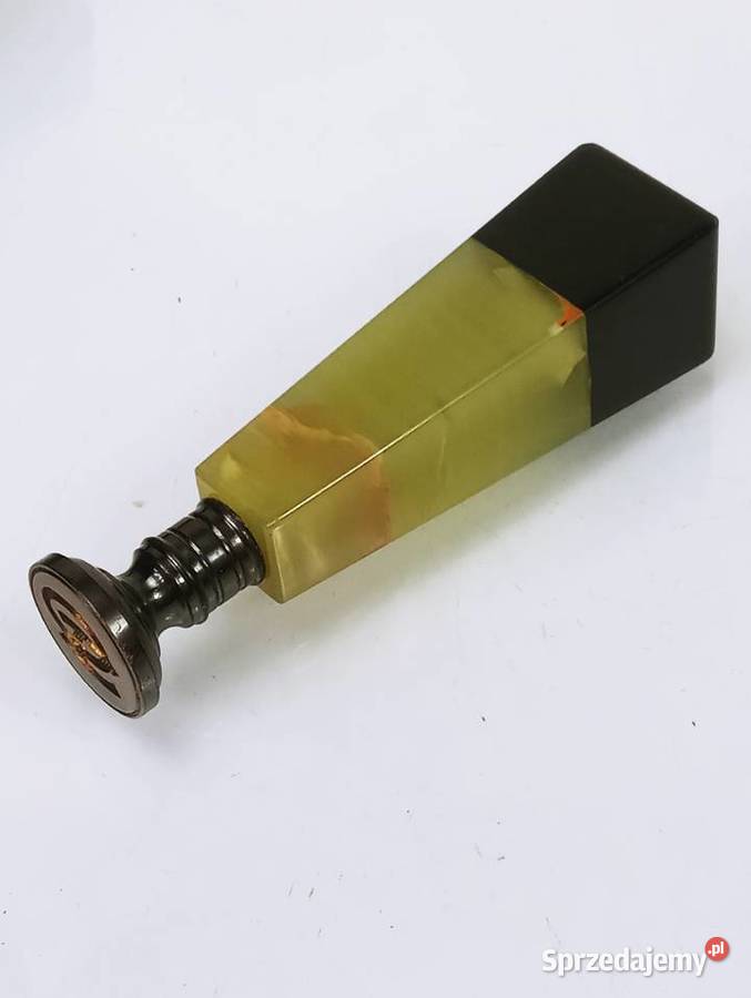 Pięczęć ArtDeko Brąz Agat Etui Nowa Sól