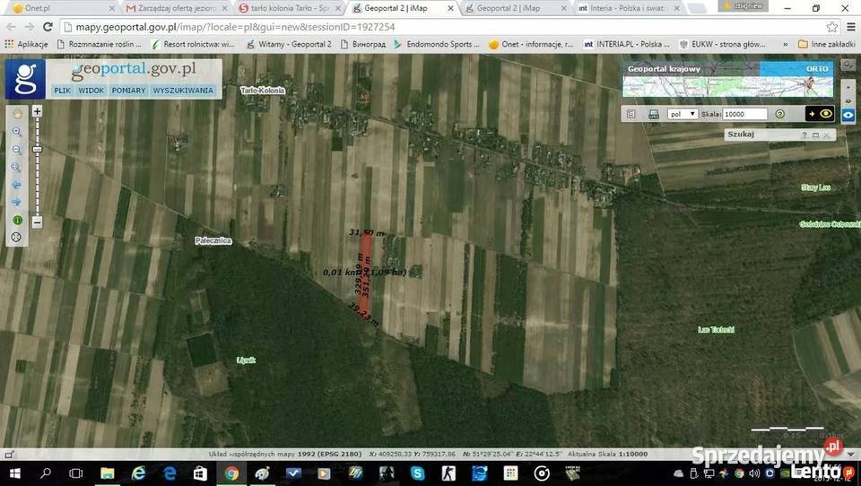 Tarło Kolonia 525 109ha Działka budowlana wydane Lubartów