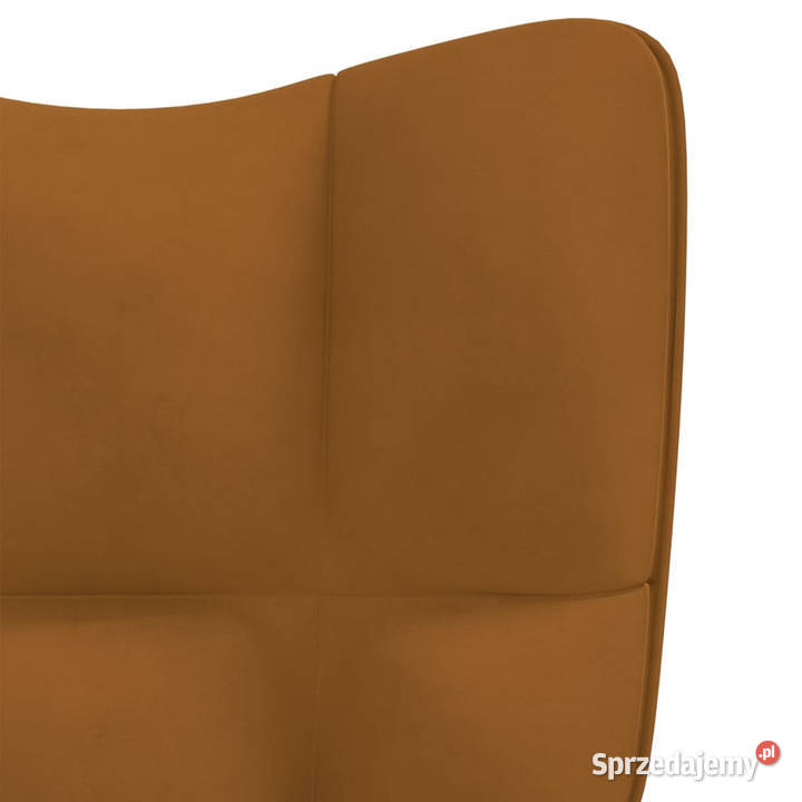 Fotel brązowy obity aksamitem WM328180 Fotele Warszawa