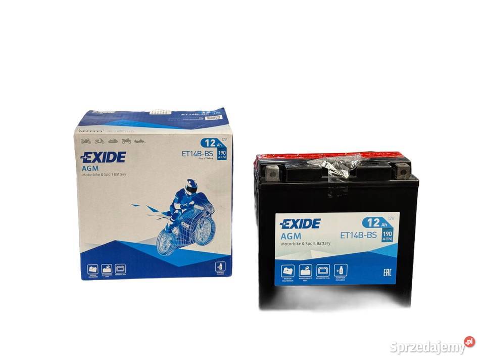 Akumulator EXIDE 12V 12Ah 190A L ET14BBS Części samochodowe