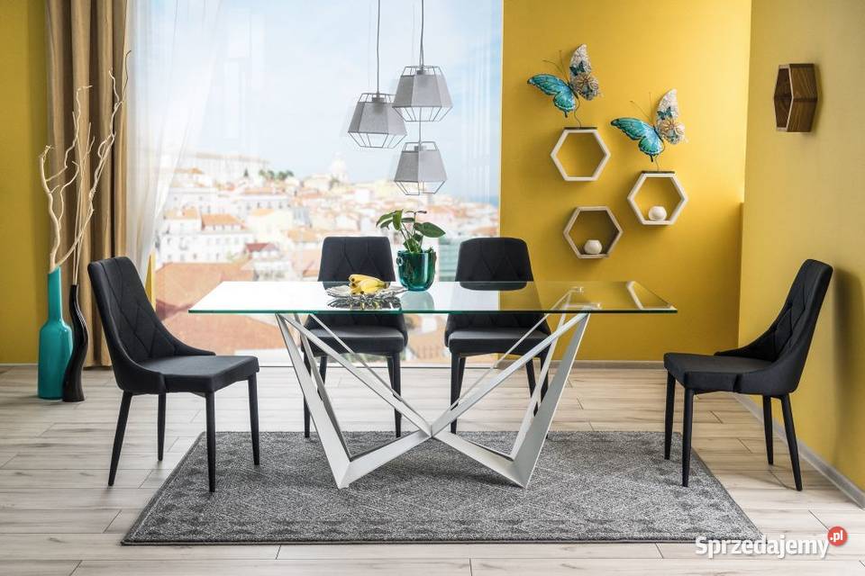 Stół ASTON szkło hartowanemetal Łódź sprzedam