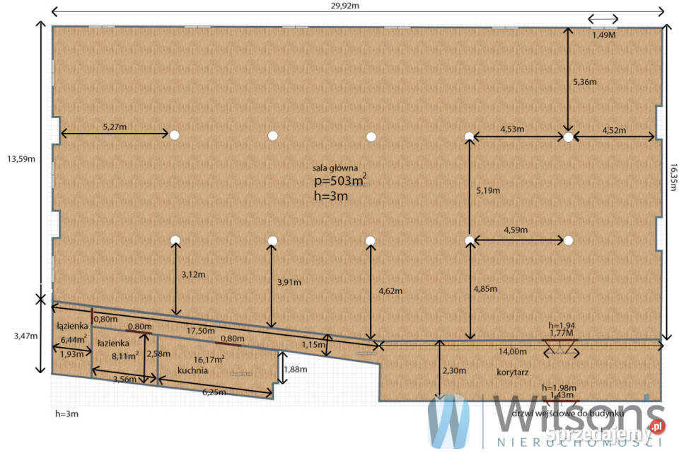 wynajmu lokalu 549m2 Milejowice Jaworowa