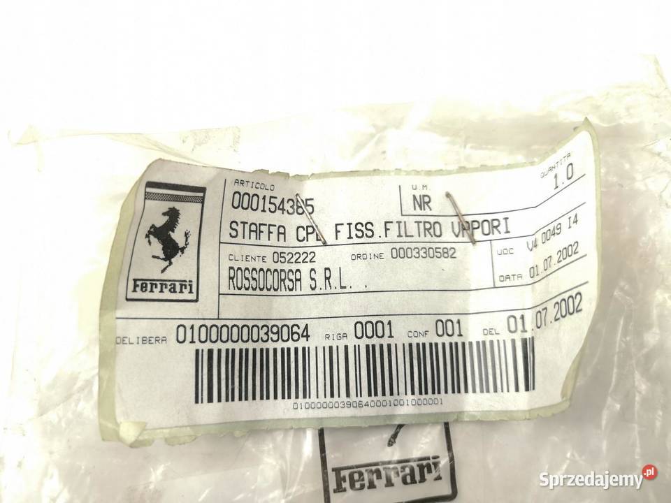 MOCOWANIE FILTRA OPARÓW PALIWA FERRARI 550 456