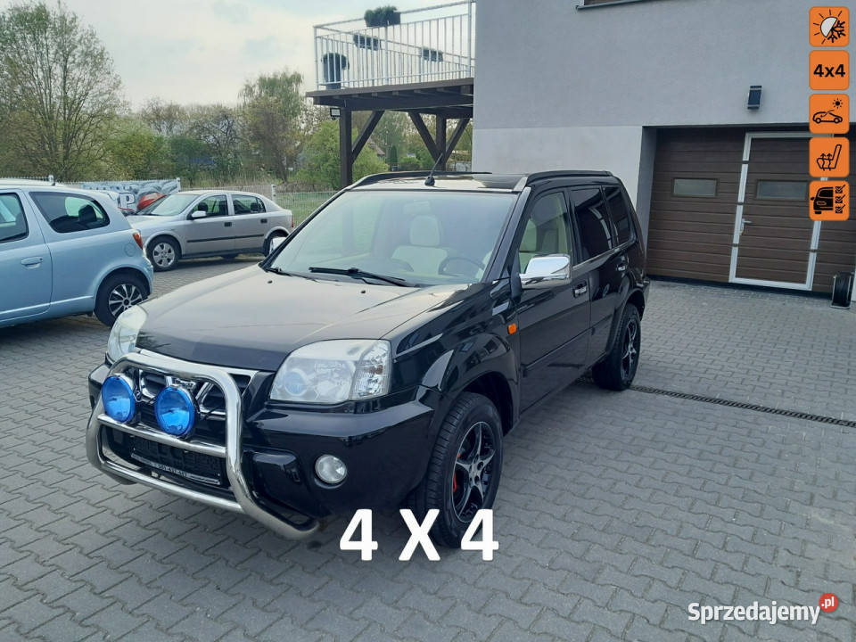 Nissan XTrail 20i 4X4 alufelgi skóry kangur czarny X-Trail zachodniopomorskie Gryfino