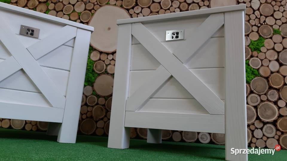Donica drewniana 50x50 Klasyczny styl Duża Poznań