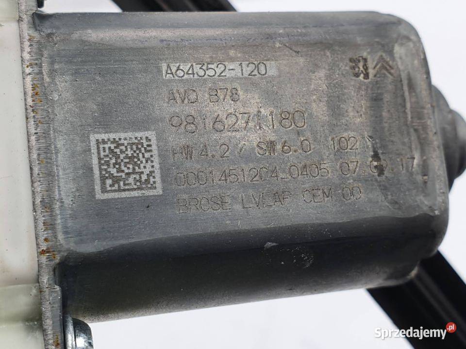 PODNOŚNIK SZYBY PP CITROEN C4 PICASSO 9816272480