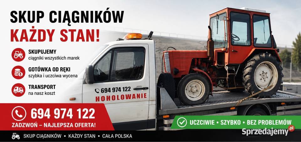 Skup traktorów i ciągników rolniczych Ursus