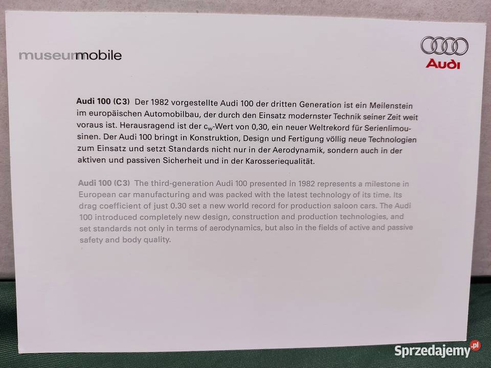 Pocztówka widokówka Audi 100 C3 quattro opolskie Głuchołazy