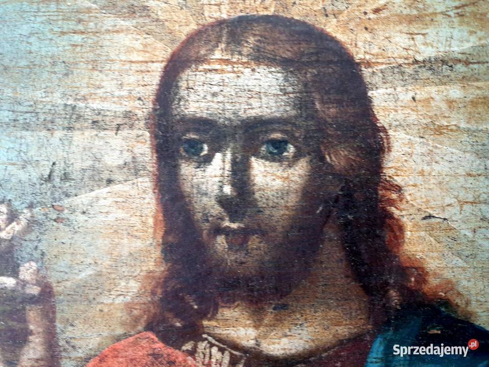 Ikona Jezus Chrystus Rosja XIX wiek wymiar 26293 Malarstwo sprzedam