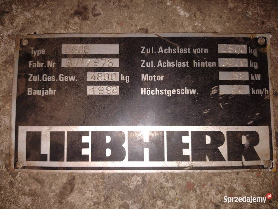 Ładowarka przegubowa liebherr 506 Wierzchowiska Pierwsze
