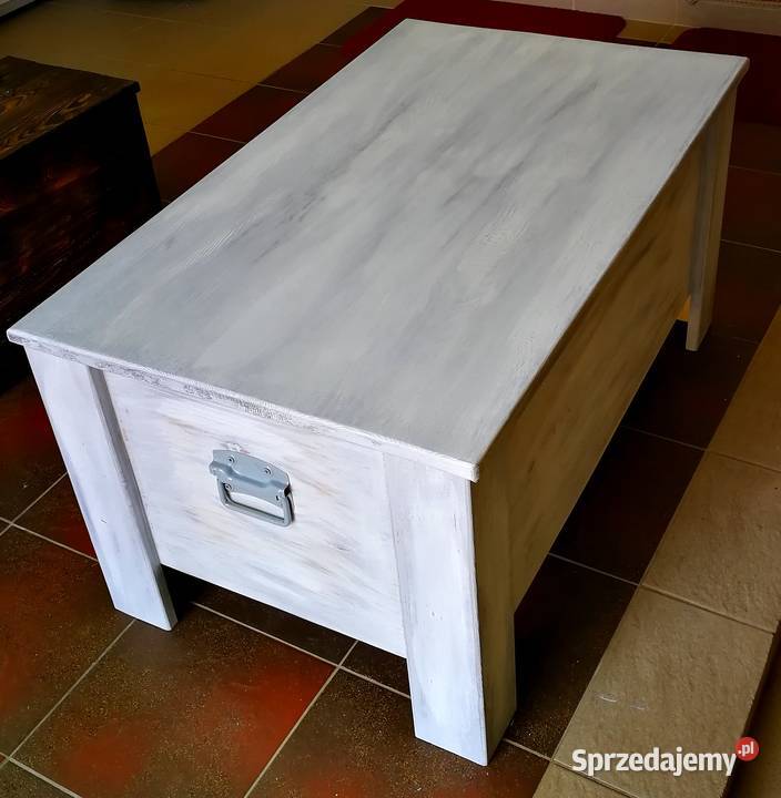 Skrzynia jako stolik kawowy ława vintage 100cm świętokrzyskie Radków