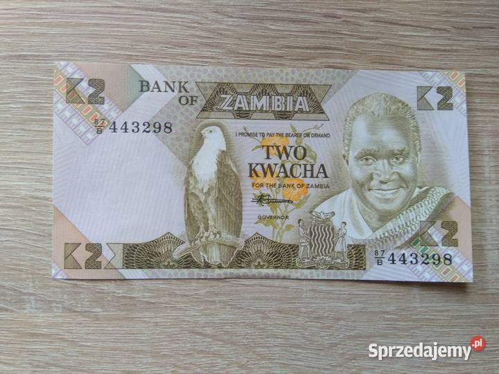 Banknot 2 kwacha Zambia Numizmatyka