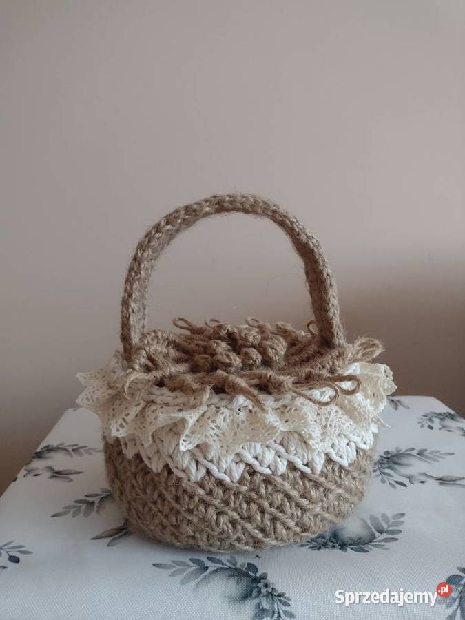 Koszyczki wielkanocne szydełkorękodzieło śląskie Myszków