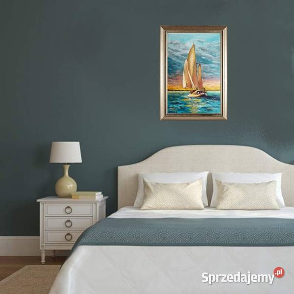 Obraz olejny Żaglówka lubelskie