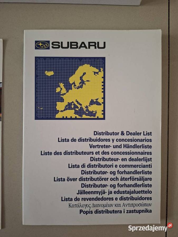 SUBARU FORESTER SG Oryginalna instrukcja obsługi Gdańsk sprzedam