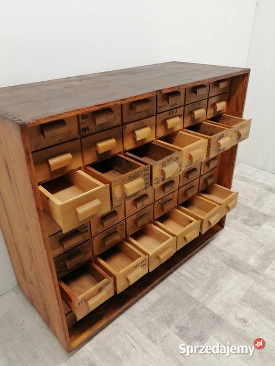 szuflandia komoda aptekarska stara drewno Komody