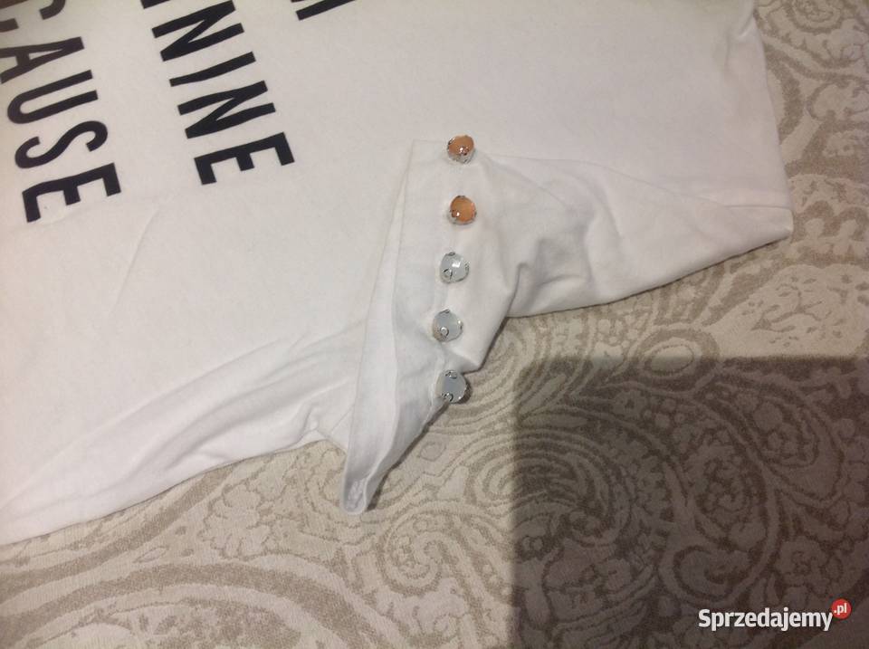 Koszulka Damska PINKO S Biała Kamienie Rozmiar 36(S) lubuskie Nowa Sól