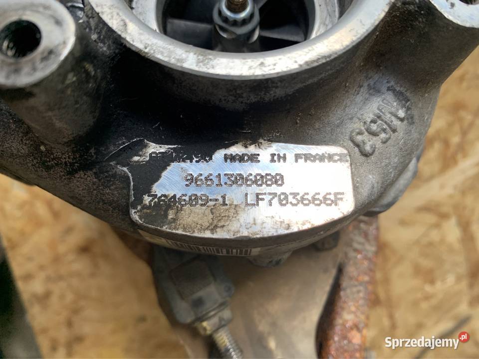 Turbosprężarka Fiat Scudo Jumpy 20HDI 9661306080 Rok produkcji 2007 Zalesice
