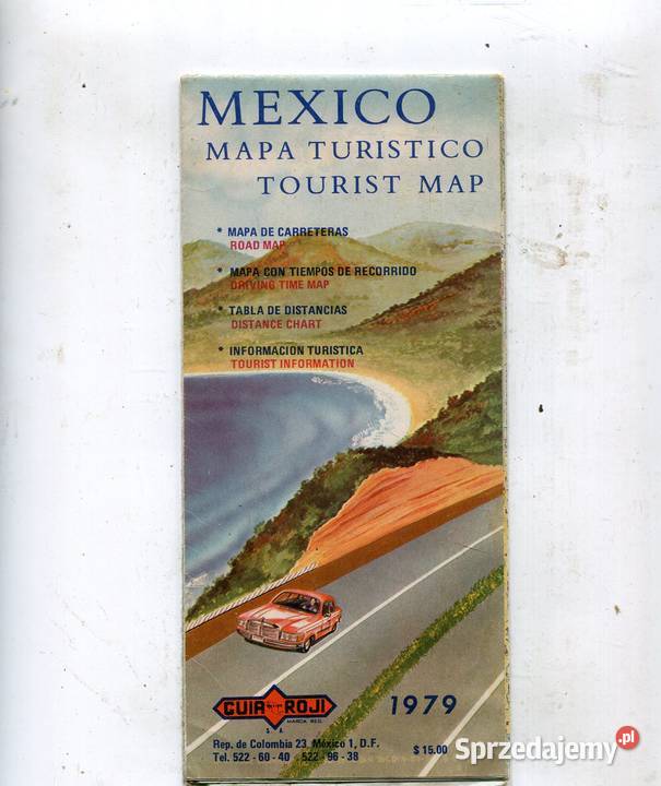 Mexico Mapa Turistico Tourist Map Mapa Meksyku Szczecin