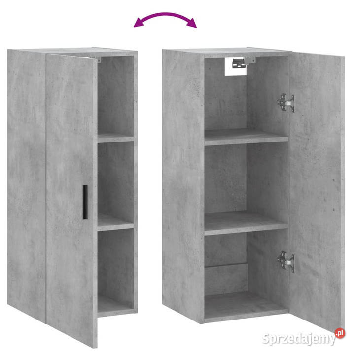 Szafka wisząca szarość betonu 345x34x90 WM828872