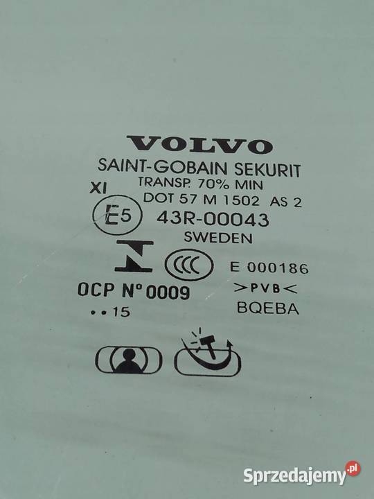 SZYBA DRZWI PRAWY PRZÓD Volvo XC 90 II 2015 świętokrzyskie sprzedam