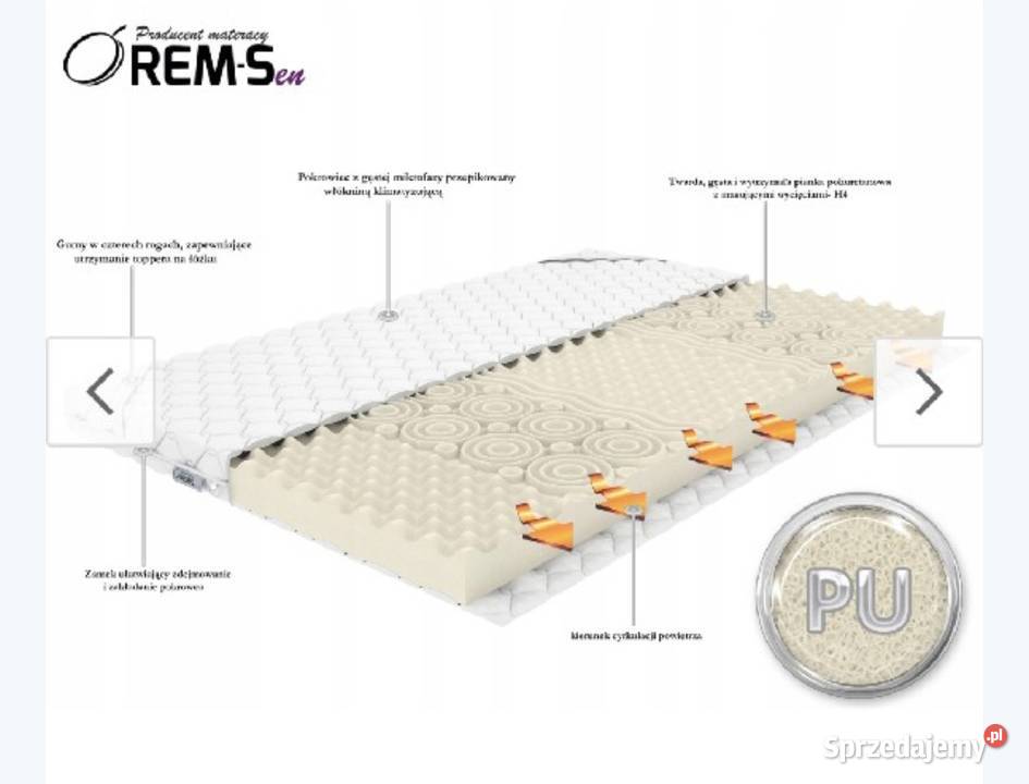 Antyalergiczny TopperMaterac ok 120x200x7 RemSen pomorskie Gdańsk
