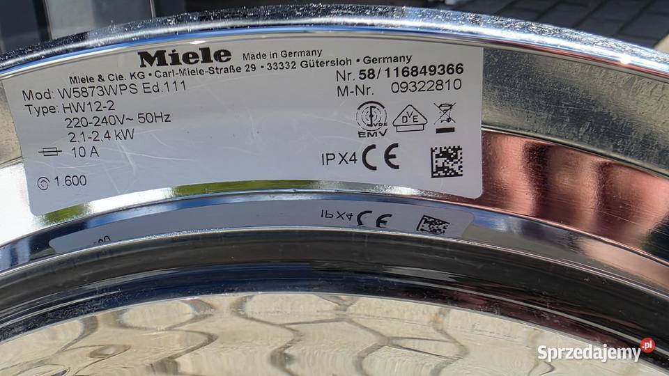 Pralka Miele W 5873 WPS Edition 111 8 SoftCare wolnostojące Wrocław