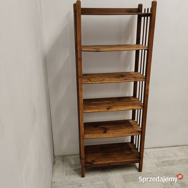 etażerka wysoka półka drewniana vintage design Meble Radomsko sprzedam
