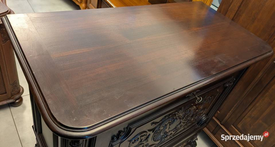 Piękny ciemny barek szafka ludwikowska sklep sprzedam