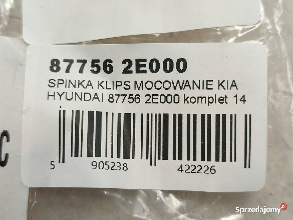 SPINKA KLIPS MOCOWANIE 14 KIA HYUNDAI ORYGINALNE