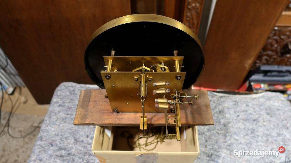 Piękny Stojący Dębowy Zegar Baba Gong 5 Strun dolnośląskie Ziębice