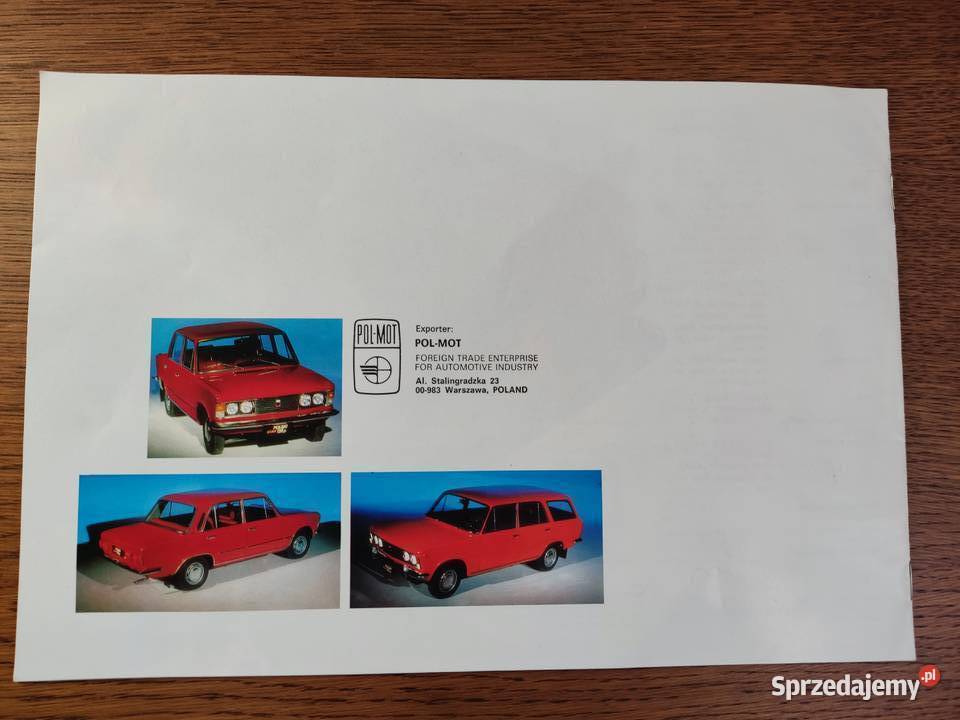 Prospekt folder broszura Polski Fiat 125p opolskie Głuchołazy