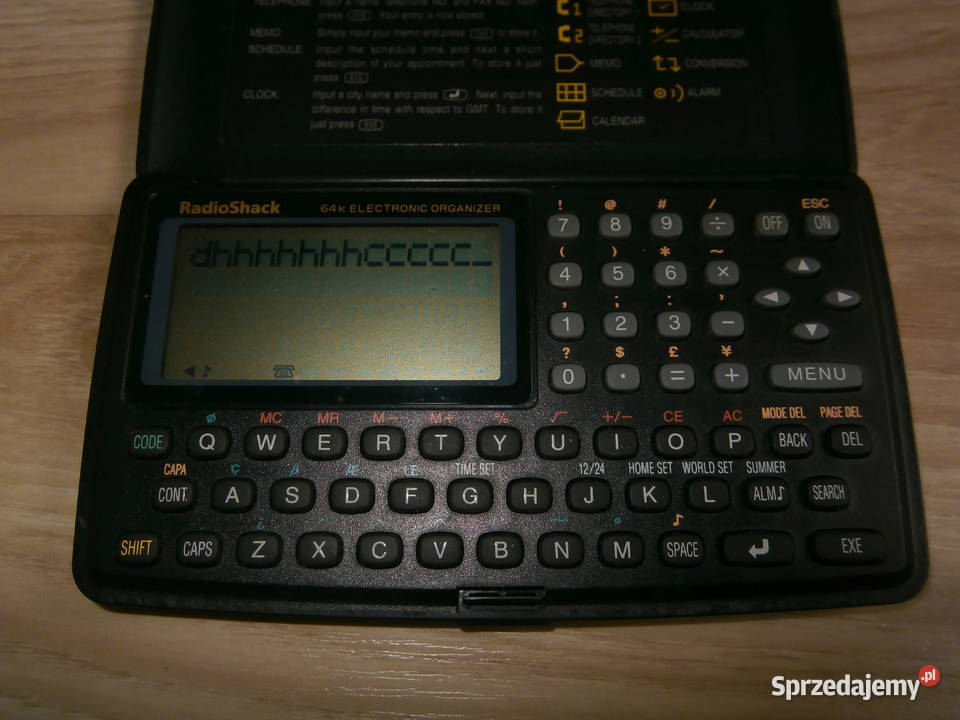 RADIOSHACK EC387 64K ELECTRONIC ORGANIZER Łódź
