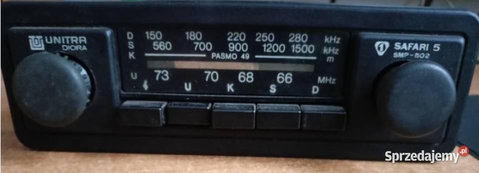 Radio Unitra Diora Safari 5 SMP502 samochodowe Sprzęt audio fabryczny Tarnobrzeg