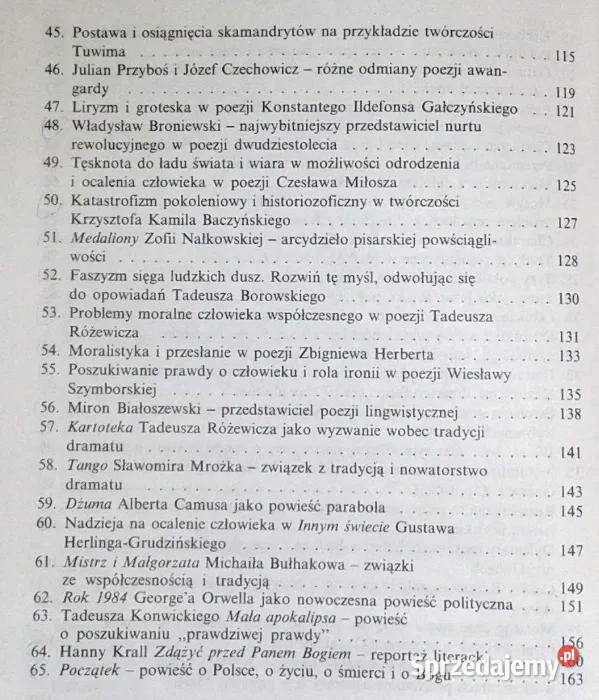 Powtórka do matury z języka polskiego Pytania i Chełm sprzedam