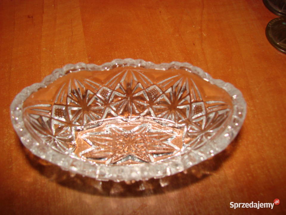 mała szklana żardiniera PRL Pruszcz Gdański